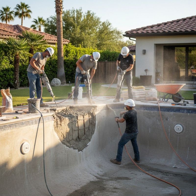 Local Concrete Pool Resurfacing pros at work